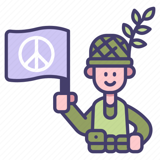 Soldier, peace, war, army, military, independence, flag icon - Download on Iconfinder