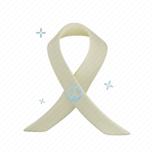 Peace, ribbon, badge, award, medal, achievement 3D illustration - Download on Iconfinder