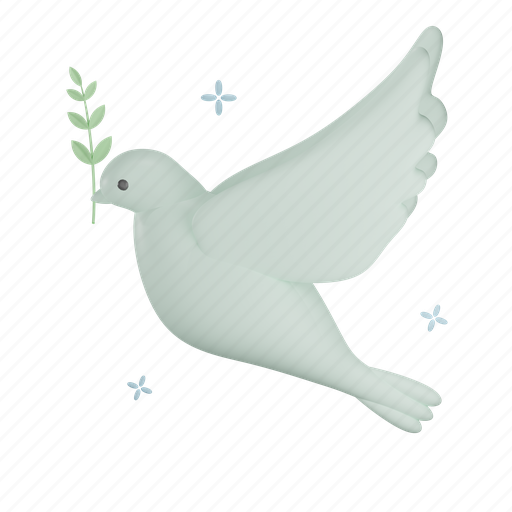 Bird, peace, pigeon, animal, pet 3D illustration - Download on Iconfinder