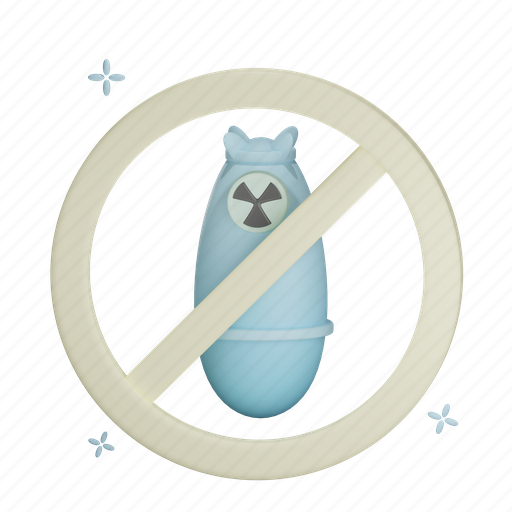 Stop, bomb, nuclear, stop war 3D illustration - Download on Iconfinder