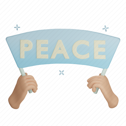 Peace, banner, hand, gestures 3D illustration - Download on Iconfinder