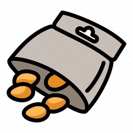 Food, fruit, nature, package, peanut, retro icon - Download on Iconfinder