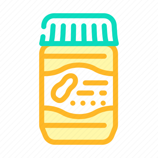 Jar, peanut, butter, food, package, production icon - Download on Iconfinder