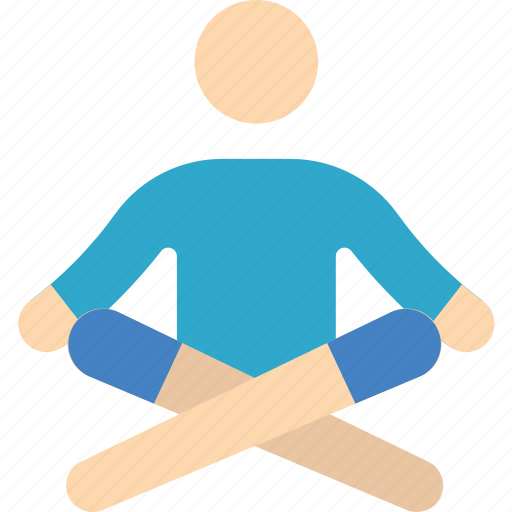 Man, meditation, sitting, stick figure icon - Download on Iconfinder