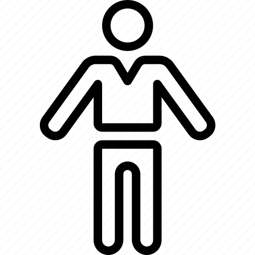 Man, plain, standing, stick figure icon - Download on Iconfinder