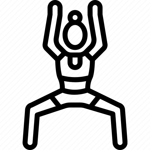 Fitness, pose, stick figure, warrior, woman, yoga icon - Download on Iconfinder