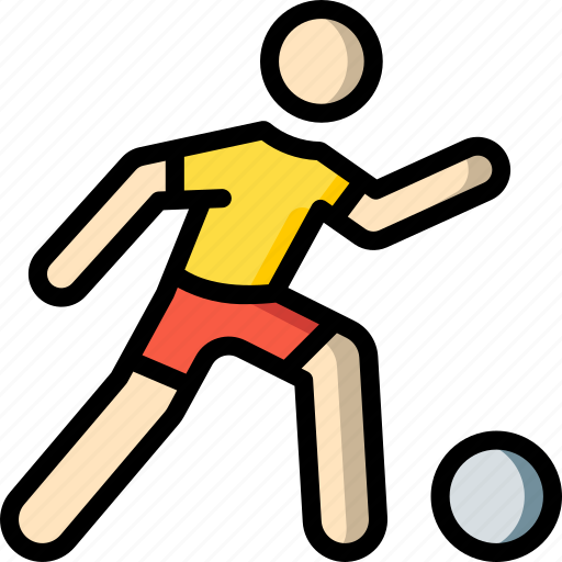 Ball, football, man, sports, stick figure icon - Download on Iconfinder