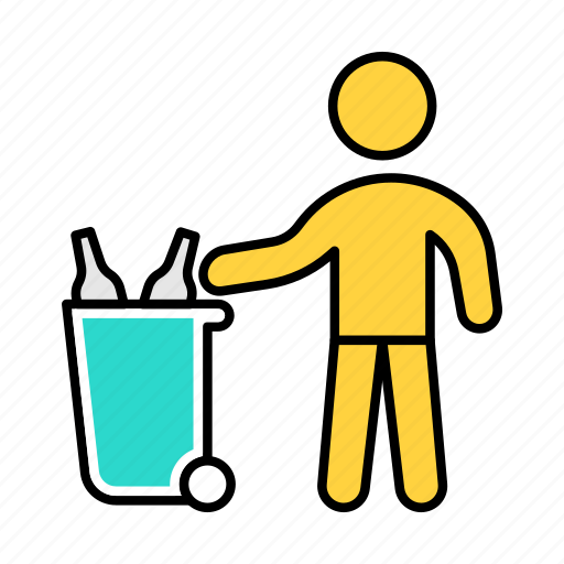 Garbage, cleaning, worker, man, basket icon - Download on Iconfinder