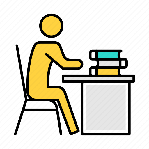 Reading, studying, student, man, male icon - Download on Iconfinder