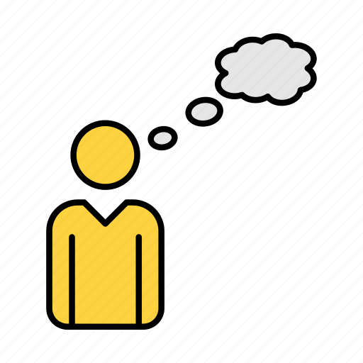 Thinking, thought, bubble, user, man icon - Download on Iconfinder