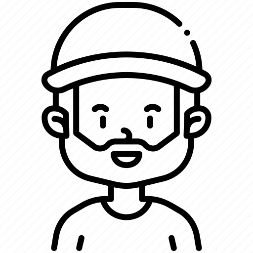 Hat, beard, profile, man, avatar icon - Download on Iconfinder