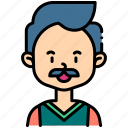 man, mustache, user, people, avatar