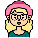 woman, hat, female, user, avatar