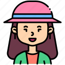 woman, hat, person, user, avatar