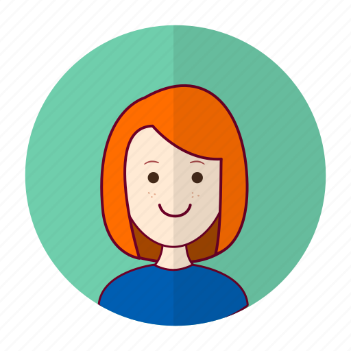 English woman, freckles, nordic woman, redhead, woman icon - Download on Iconfinder