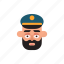 police, pilot, avatar, face 