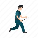 cop, crime, officer, police, running, safety, security