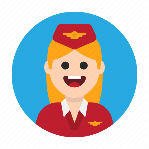 Air, airport, attendant, flight, fly, hostesse, plane icon - Download on Iconfinder
