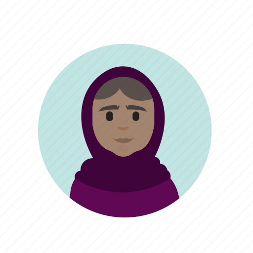 Elderly, headscarf, muslima, religious icon - Download on Iconfinder