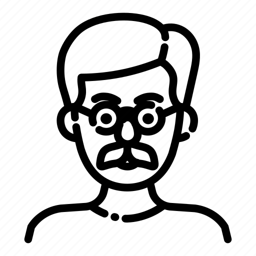 Avatar, face, male, man, mustache, people, scientist icon - Download on Iconfinder