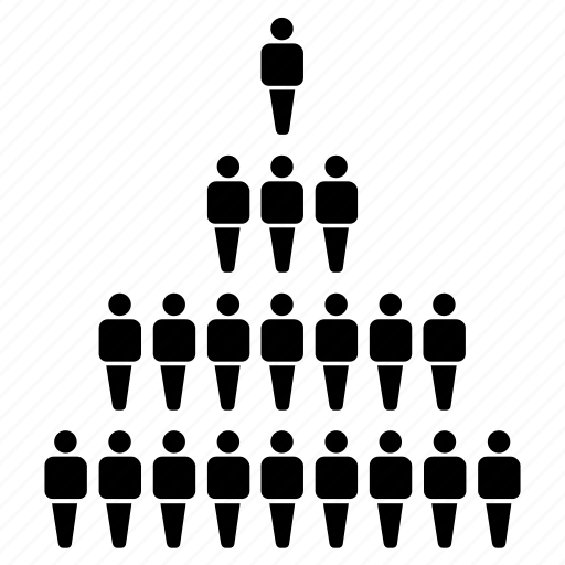 Group Hierarchy Mass Network Pattern People Pyramid Icon