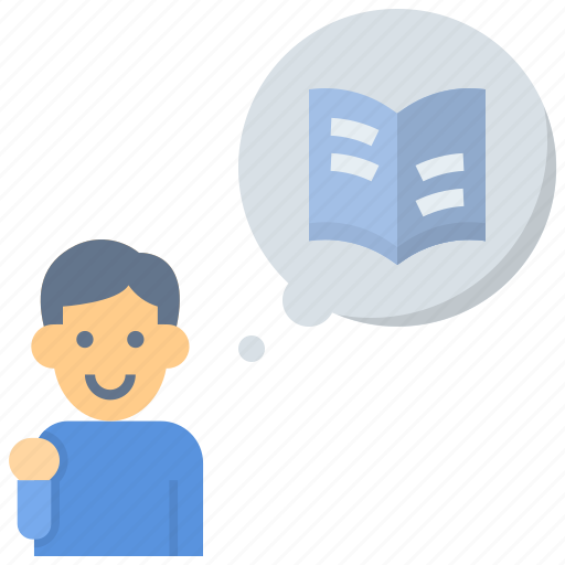 Bookseller, reading, study, diligent, course, learning, student icon - Download on Iconfinder