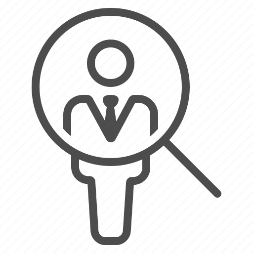 Businessman, find, magnifying glass, man, people, recruitment, search icon - Download on Iconfinder