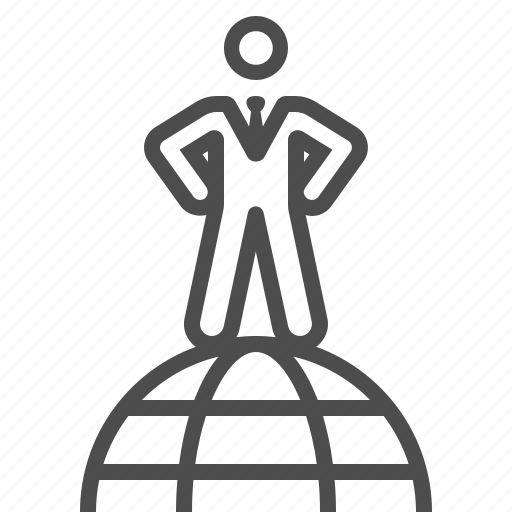 Businessman, international, man, on top of the world, people, proud, success icon - Download on Iconfinder