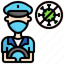 driver, profession, virus, mask, people, protection, healthcare, medical
