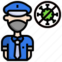 policeman, profession, virus, mask, people, protection, healthcare, medical