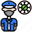 policeman, profession, virus, mask, people, protection, healthcare, medical 