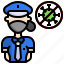 policewoman, profession, virus, mask, people, protection, healthcare, medical 