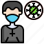 priest, profession, virus, mask, people, protection, healthcare, medical 