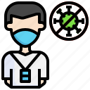 reporter, profession, virus, mask, people, protection, healthcare, medical