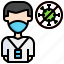 reporter, profession, virus, mask, people, protection, healthcare, medical 