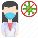 female, doctor, profession, virus, mask, people, protection, healthcare, medical