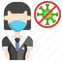 female, student, profession, virus, mask, people, protection, healthcare, medical