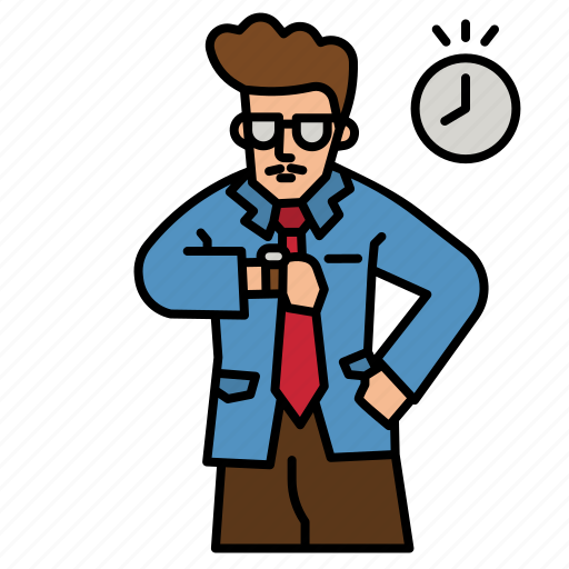 Boss, clock, watch, late, busy icon - Download on Iconfinder