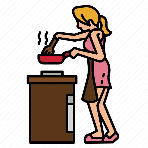 Cooking, cook, woman, cuisine, food icon - Download on Iconfinder