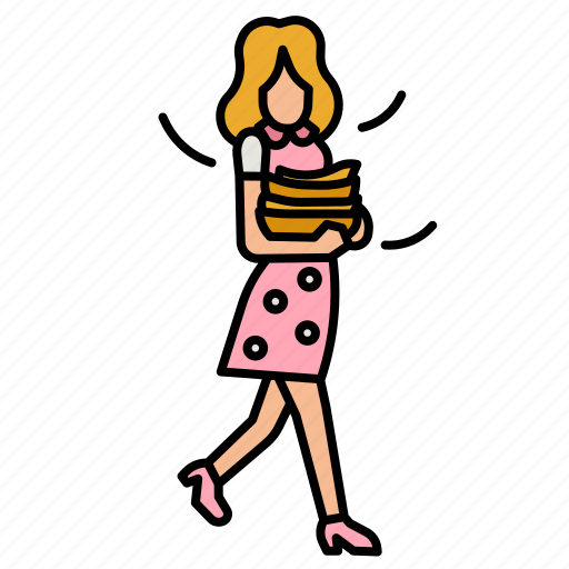 Secretary, office, woman, document, female icon - Download on Iconfinder