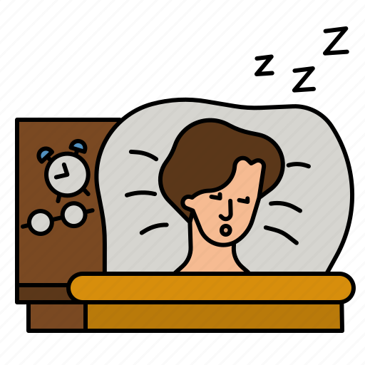 Sleep, sleeping, man, clock, relax icon - Download on Iconfinder