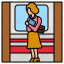 subway, train, working, women, business 