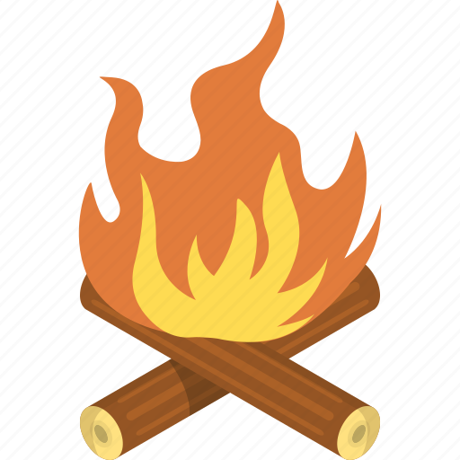 Mountain, camp, camping, mountains, burn, wood, forest icon - Download on Iconfinder