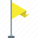 flag, yellow, tag