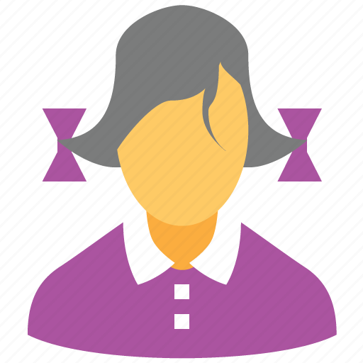 Female, girl, kid, lady, profile, user, woman icon - Download on Iconfinder