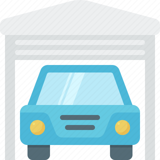 Garage, open, garage open, home, car, smart, access icon - Download on Iconfinder