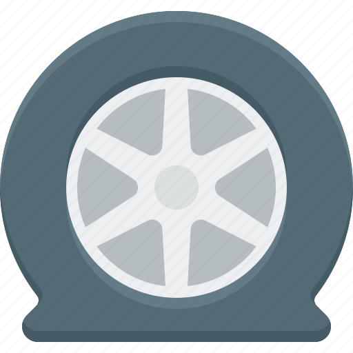 Tire, tire flat, service, car, vehicle, wheel, tyre icon - Download on Iconfinder