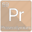 praseodymium, atom, atomic, element, periodic, periodic table 
