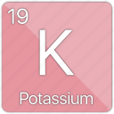 potassium, alkali, banana, element, metal, periodic table 