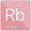 rubidium, alkali, atomic, element, metal, periodic table 